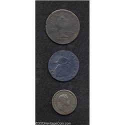 1787 New Jersey Copper, Outlined Shield VG10 Corroded Uncertified,