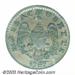 1787 1/2 C Massachusetts Half Cent MS63 Brown PCGS.