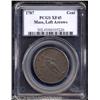 Image 1 : 1787 1C Massachusetts Cent, Arrows in Left Talon XF45 PCGS.