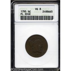 1795 1/2 C Plain Edge VG8 ANACS.