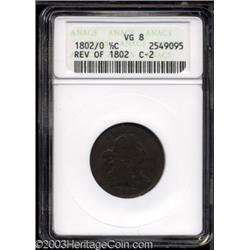 1802/0 1/2 C Reverse of 1802 VG8 ANACS.
