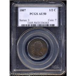 1807 1/2 C AU50 PCGS.