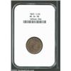 Image 1 : 1855 1/2 C MS64 Red and Brown NGC.