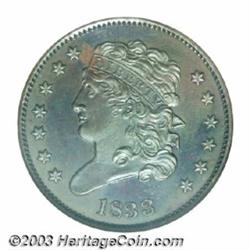 1833 1/2 C PR64 Brown NGC.