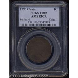 1793 Chain 1C AMERICA Fair 2 PCGS.