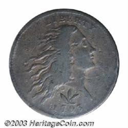 1793 1C Wreath Cent--Vine and Bars--Fine 15 PCGS.