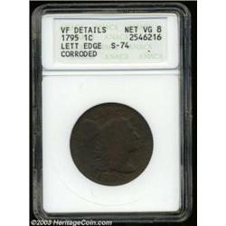 1795 1C Lettered Edge--Corroded--ANACS. VF Details, Net VG8.