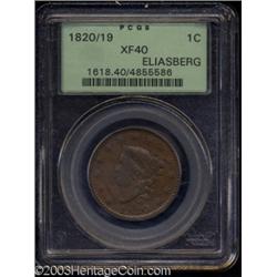 1820/19 1C XF40 PCGS.