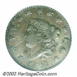 1824 1C MS61 Brown PCGS.