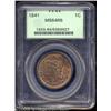 Image 1 : 1841 1C MS64 Red and Brown PCGS.