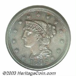 1846 1C Tall Date MS65 Brown NGC.