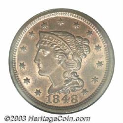 1848 1C MS65 Red and Brown NGC.