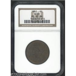 1851 1C MS65 Brown NGC.