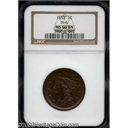 1852 1C MS66 Brown NGC.