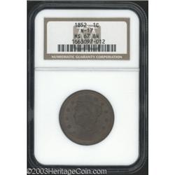 1852 1C MS67 Brown NGC.