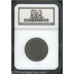 1852 1C MS67 Brown NGC.