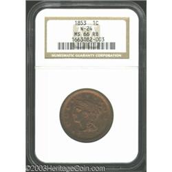 1853 1C MS66 Red and Brown NGC.