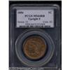 Image 1 : 1856 1C Upright 5 MS64 Red and Brown PCGS.