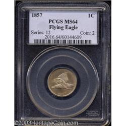 1857 1C MS64 PCGS.