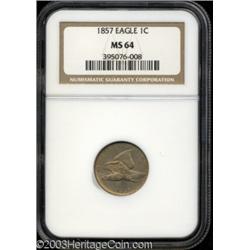 1857 1C MS64 NGC.