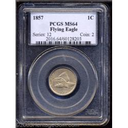 1857 1C MS64 PCGS.