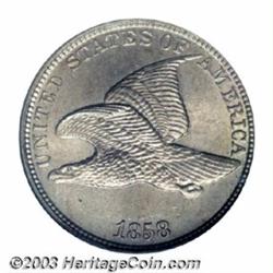 1858 1C Large Letters MS66 NGC.