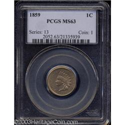 1859 1C MS63 PCGS.