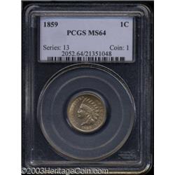 1859 1C MS64 PCGS.