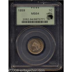 1859 1C MS64 PCGS. Eagle Eye Photo Seal.