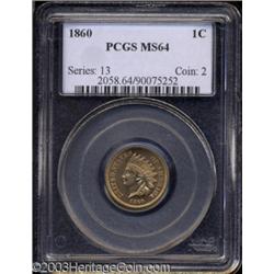 1860 1C MS64 PCGS.