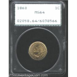 1860 1C MS64 PCGS.