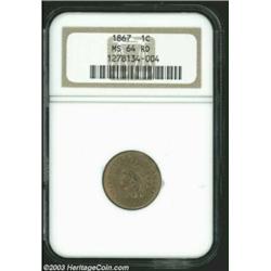 1867 1C MS64 Red NGC.