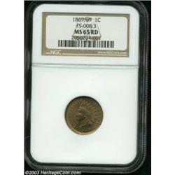 1869/69 1C MS65 Red NGC.