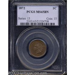 1872 1C MS65 Brown PCGS.