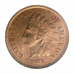 1873 1C Open 3 MS64 Red PCGS.