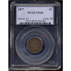 1877 1C VF20 PCGS.