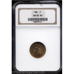 1881 1C MS65 Red NGC.
