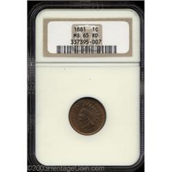 1881 1C MS65 Red NGC.