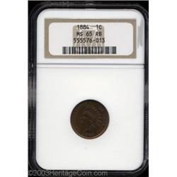 1884 1C MS65 Red and Brown NGC.