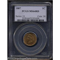 1887 1C MS64 Red PCGS.