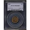 Image 1 : 1887 1C MS64 Red PCGS.