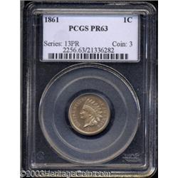 1861 1C PR63 PCGS.
