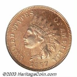 1867 1C PR65 Cameo PCGS.