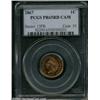 Image 3 : 1867 1C PR65 Cameo PCGS.
