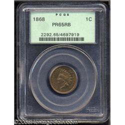 1868 1C PR65 Red and Brown PCGS.