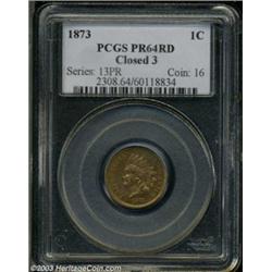 1873 1C Closed 3 PR64 Red PCGS.