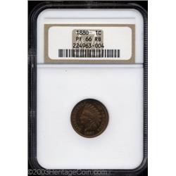 1880 1C PR66 Red and Brown NGC.