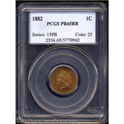 1882 1C PR65 Red and Brown PCGS.