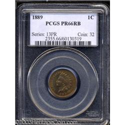 1889 1C PR66 Red and Brown PCGS.