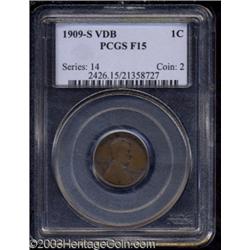 1909-S VDB 1C Fine 15 Brown PCGS.